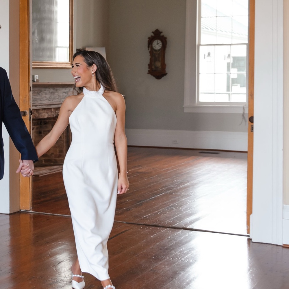 Elegant White Halter Jumpsuit